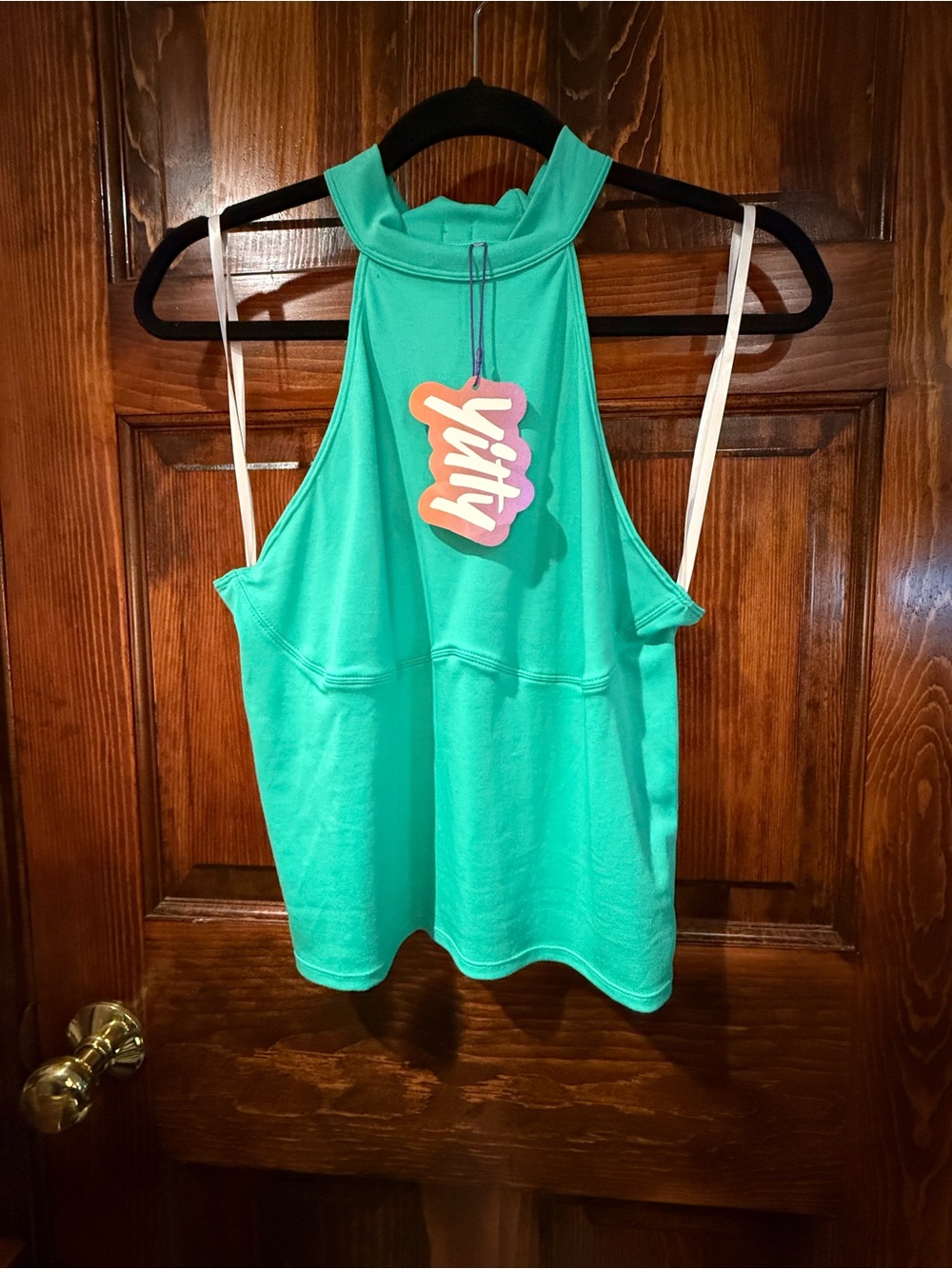 YITTY Turquoise High-Neck Tank Top